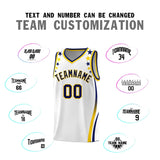 Custom White Shoulders Star Pattern Side Color Block Sports Uniform Basketball Jersey