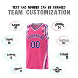 Custom Pink Shoulders Star Pattern Side Color Block Sports Uniform Basketball Jersey