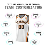 Custom White Shoulders Star Pattern Side Color Block Sports Uniform Basketball Jersey