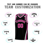 Custom Black Shoulders Star Pattern Side Color Block Sports Uniform Basketball Jersey