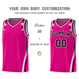 Custom Red Shoulders Star Pattern Side Color Block Sports Uniform Basketball Jersey