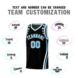 Custom Black Shoulders Star Pattern Side Color Block Sports Uniform Basketball Jersey