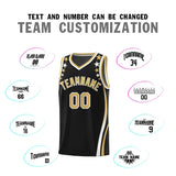 Custom Black Shoulders Star Pattern Side Color Block Sports Uniform Basketball Jersey