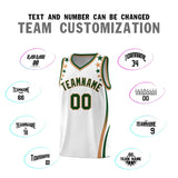 Custom White Shoulders Star Pattern Side Color Block Sports Uniform Basketball Jersey