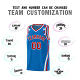 Custom Royal Shoulders Star Pattern Side Color Block Sports Uniform Basketball Jersey