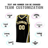 Custom Black Shoulders Star Pattern Side Color Block Sports Uniform Basketball Jersey
