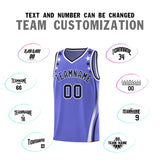 Custom Purple Shoulders Star Pattern Side Color Block Sports Uniform Basketball Jersey