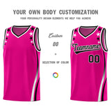 Custom Red Shoulders Star Pattern Side Color Block Sports Uniform Basketball Jersey