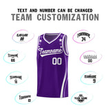 Custom Purple Shoulders Star Pattern Side Color Block Sports Uniform Basketball Jersey