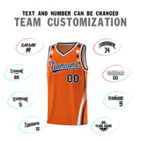 Custom Orange Shoulders Star Pattern Side Color Block Sports Uniform Basketball Jersey