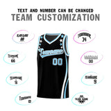 Custom Black Shoulders Star Pattern Side Color Block Sports Uniform Basketball Jersey