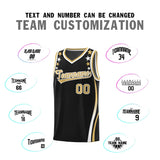 Custom Black Shoulders Star Pattern Side Color Block Sports Uniform Basketball Jersey