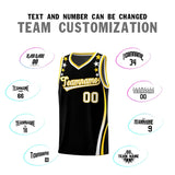 Custom Black Shoulders Star Pattern Side Color Block Sports Uniform Basketball Jersey