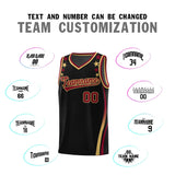 Custom Black Shoulders Star Pattern Side Color Block Sports Uniform Basketball Jersey