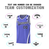 Custom Purple Shoulders Star Pattern Side Color Block Sports Uniform Basketball Jersey