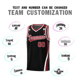 Custom Black Shoulders Star Pattern Side Color Block Sports Uniform Basketball Jersey