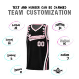 Custom Black Shoulders Star Pattern Side Color Block Sports Uniform Basketball Jersey