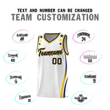Custom White Shoulders Star Pattern Side Color Block Sports Uniform Basketball Jersey