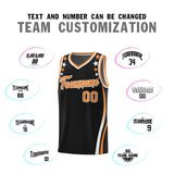 Custom Black Shoulders Star Pattern Side Color Block Sports Uniform Basketball Jersey