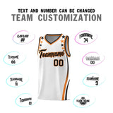 Custom White Shoulders Star Pattern Side Color Block Sports Uniform Basketball Jersey