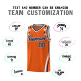 Custom Orange Shoulders Star Pattern Side Color Block Sports Uniform Basketball Jersey