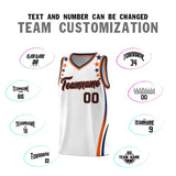 Custom White Shoulders Star Pattern Side Color Block Sports Uniform Basketball Jersey