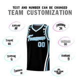 Custom Black Shoulders Star Pattern Side Color Block Sports Uniform Basketball Jersey