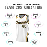 Custom White Shoulders Star Pattern Side Color Block Sports Uniform Basketball Jersey