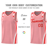 Custom Pink Shoulders Star Pattern Side Color Block Sports Uniform Basketball Jersey