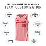 Custom Pink Shoulders Star Pattern Side Color Block Sports Uniform Basketball Jersey