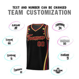 Custom Black Shoulders Star Pattern Side Color Block Sports Uniform Basketball Jersey