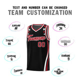 Custom Black Shoulders Star Pattern Side Color Block Sports Uniform Basketball Jersey