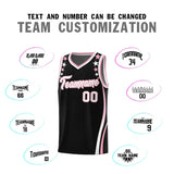 Custom Black Shoulders Star Pattern Side Color Block Sports Uniform Basketball Jersey