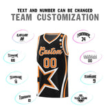 Custom Black Shoulder Stars Graffiti Pattern Sets Basketball Jersey