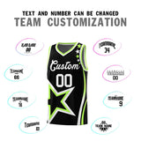 Custom Black Shoulder Stars Graffiti Pattern Sets Basketball Jersey