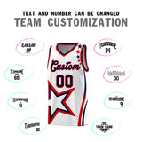 Custom White Shoulder Stars Graffiti Pattern Sets Basketball Jersey