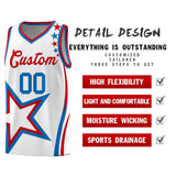 Custom White Shoulder Stars Graffiti Pattern Sets Basketball Jersey