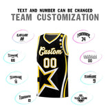 Custom Black Shoulder Stars Graffiti Pattern Sets Basketball Jersey