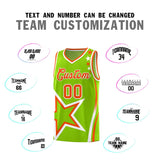 Custom Neon Green Shoulder Stars Graffiti Pattern Sets Basketball Jersey