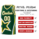 Custom Hunter Green Shoulder Stars Graffiti Pattern Sets Basketball Jersey