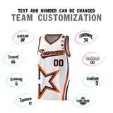 Custom White Shoulder Stars Graffiti Pattern Sets Basketball Jersey