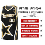 Custom Black Shoulder Stars Graffiti Pattern Sets Basketball Jersey