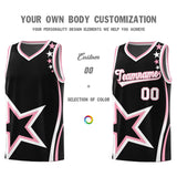 Custom Black Shoulder Stars Graffiti Pattern Sets Basketball Jersey