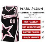Custom Black Shoulder Stars Graffiti Pattern Sets Basketball Jersey