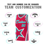 Custom Red Shoulder Stars Graffiti Pattern Sets Basketball Jersey