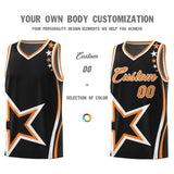 Custom Black Shoulder Stars Graffiti Pattern Sets Basketball Jersey