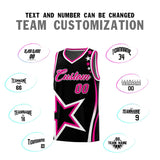 Custom Black Shoulder Stars Graffiti Pattern Sets Basketball Jersey