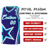Custom Navy Shoulder Stars Graffiti Pattern Sets Basketball Jersey