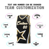 Custom Black Shoulder Stars Graffiti Pattern Sets Basketball Jersey