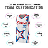 Custom White Shoulder Stars Graffiti Pattern Sets Basketball Jersey